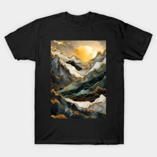 Abstract Mountain Sunset T-Shirt